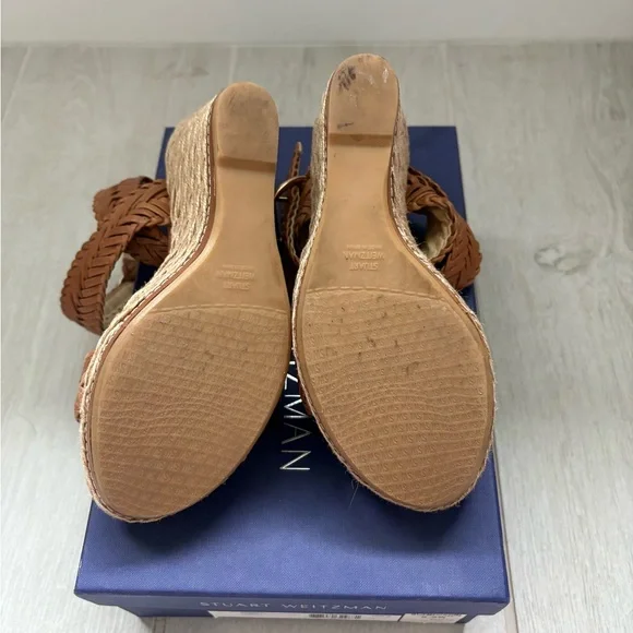 Stuart Weitzman Brown Woven Wedges - Picture 4 of 7